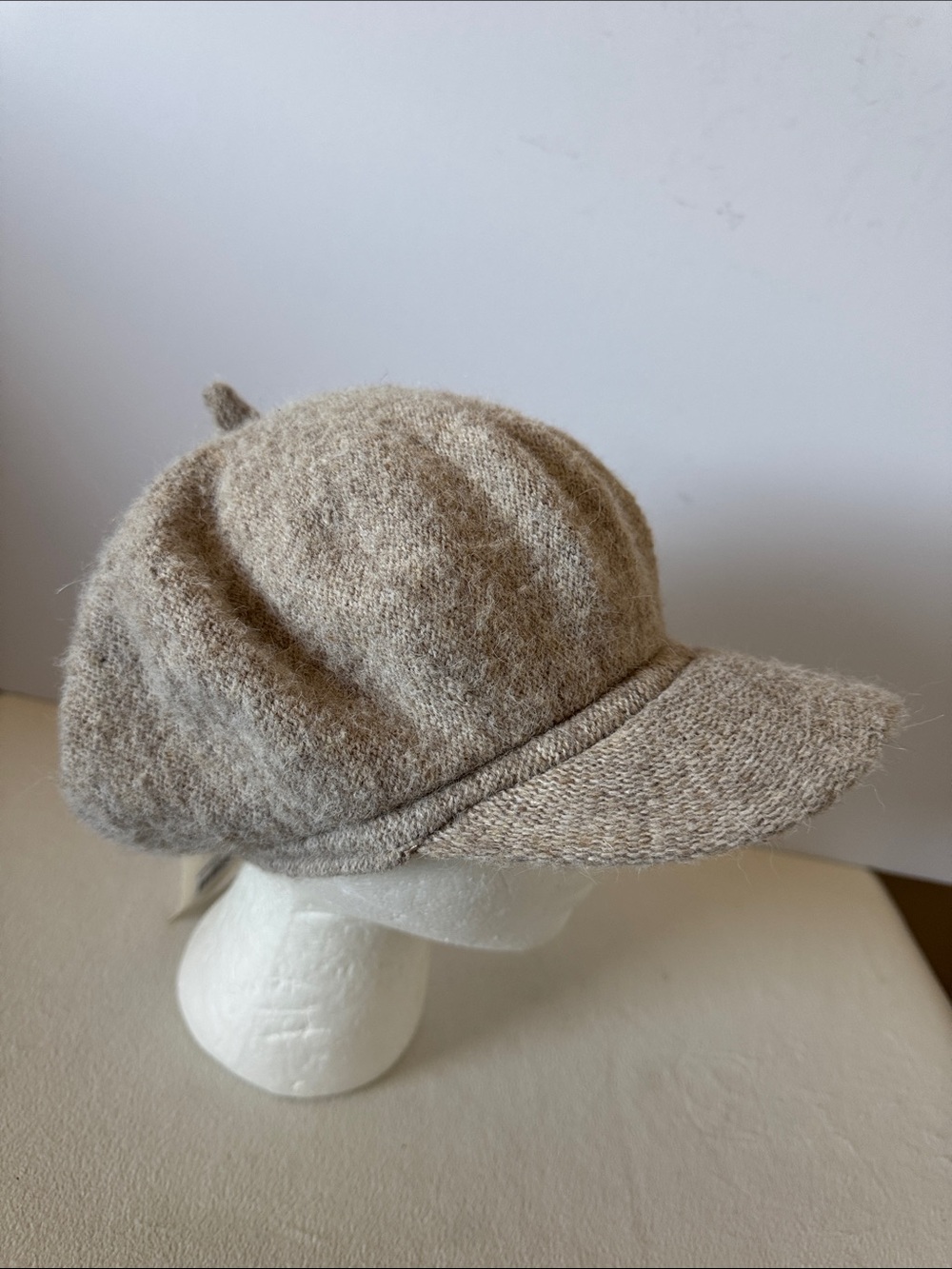 San Diego Hat Company Beige Knit Newsboy Cap
